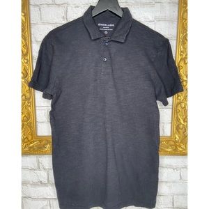 Everlane Mens Black Polo Shirt